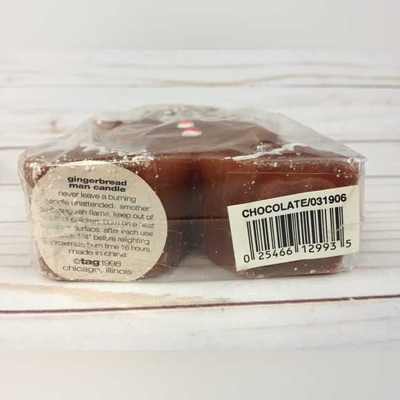 Gingerbread Man Christmas Candles Lot of 4 Various Brands White Barn TAG Royal - Picture 5 of 16